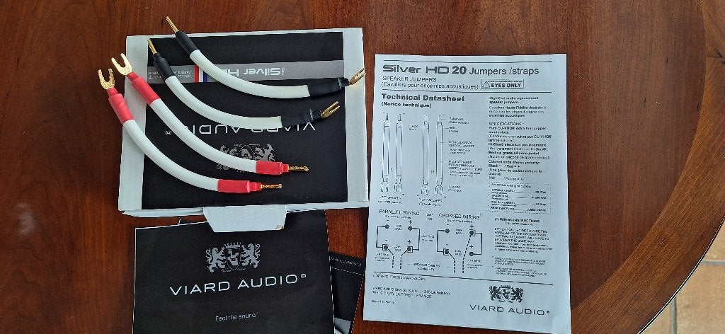 Câbles de connexion Viard Audio HP HD20 (x4) Jumpers Straps, TV, Hi-fi & Vidéo, Enlèvement ou Envoi, Comme neuf, Moins de 2 mètres