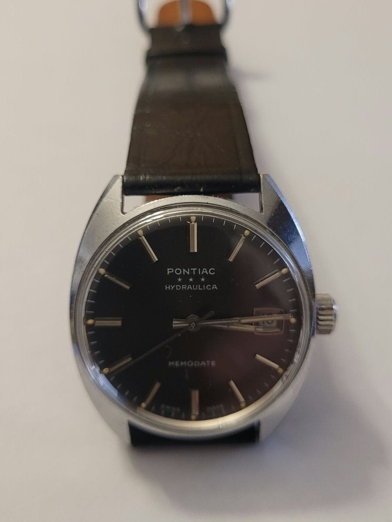 Montre Pontiac Hydraulica 3 Memodate 3 Étoiles Vintage(MW24), Enlèvement ou Envoi