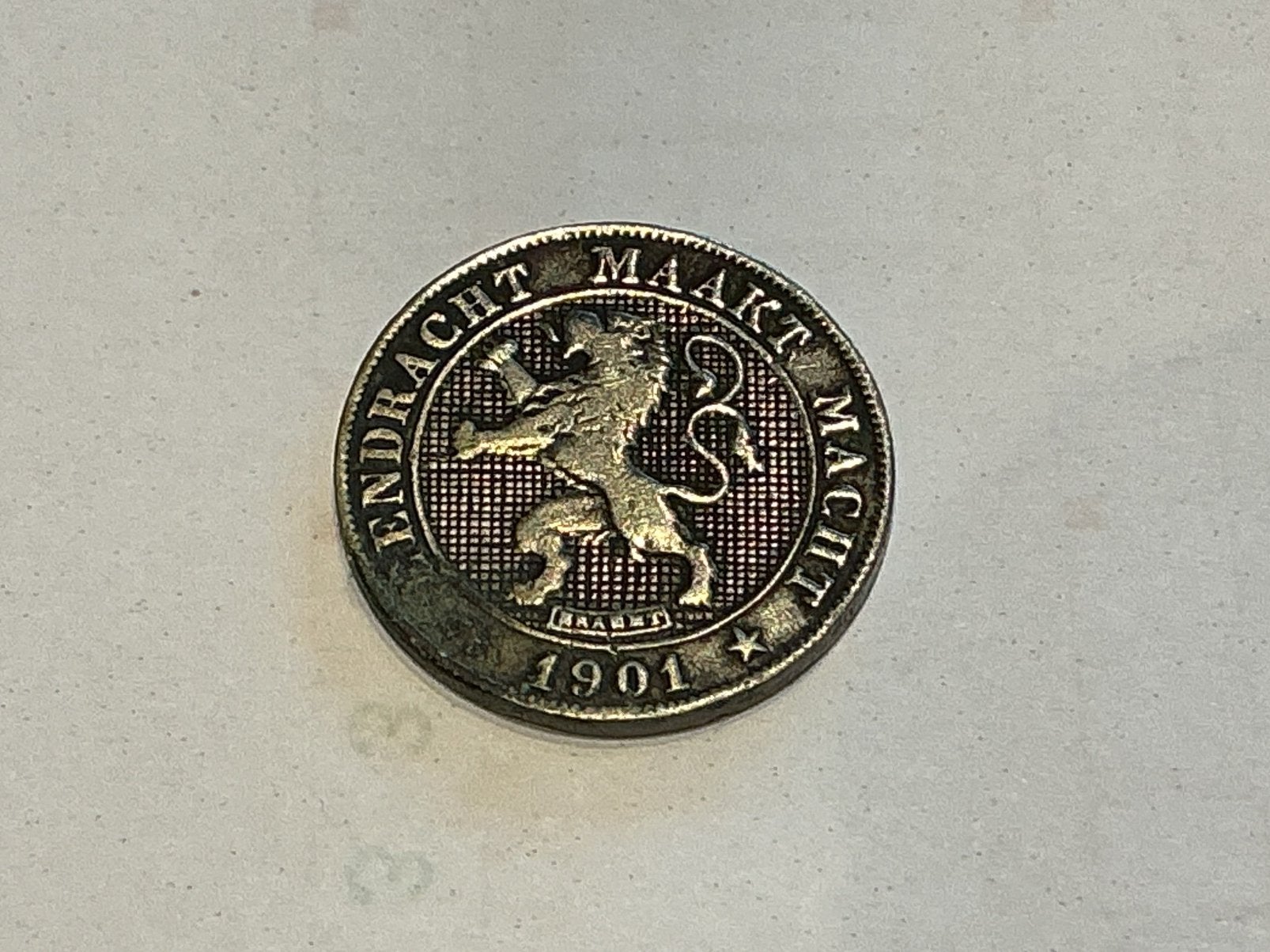 België 5 centimes 1901 Vlaams, Postzegels en Munten, Ophalen of Verzenden
