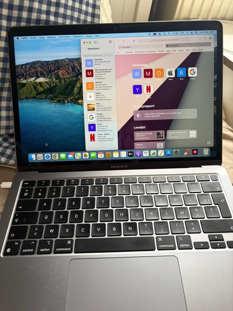 Macbook Air M1 - 256GB - 2021, Computers en Software, Apple Macbooks, Ophalen, Zo goed als nieuw, MacBook