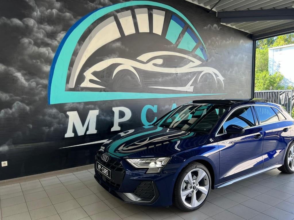 NIEUW // Audi A3 Sportback // 10km, Auto's, Blauw, Leder en Stof, Berline, 5 deurs