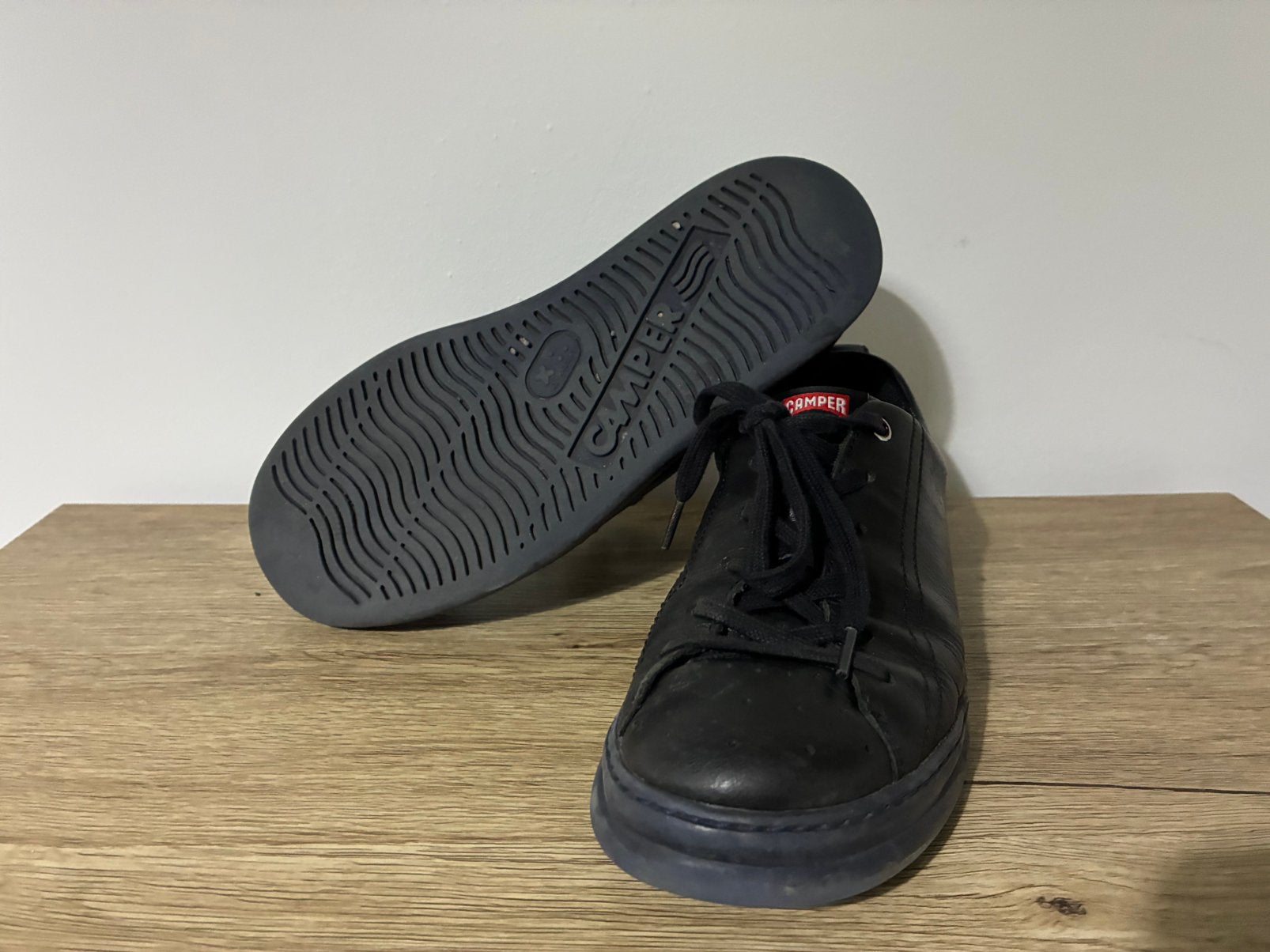 Sneaker leder Camper, Kleding | Heren, Schoenen, Ophalen of Verzenden, Gedragen, Zwart, Sneakers