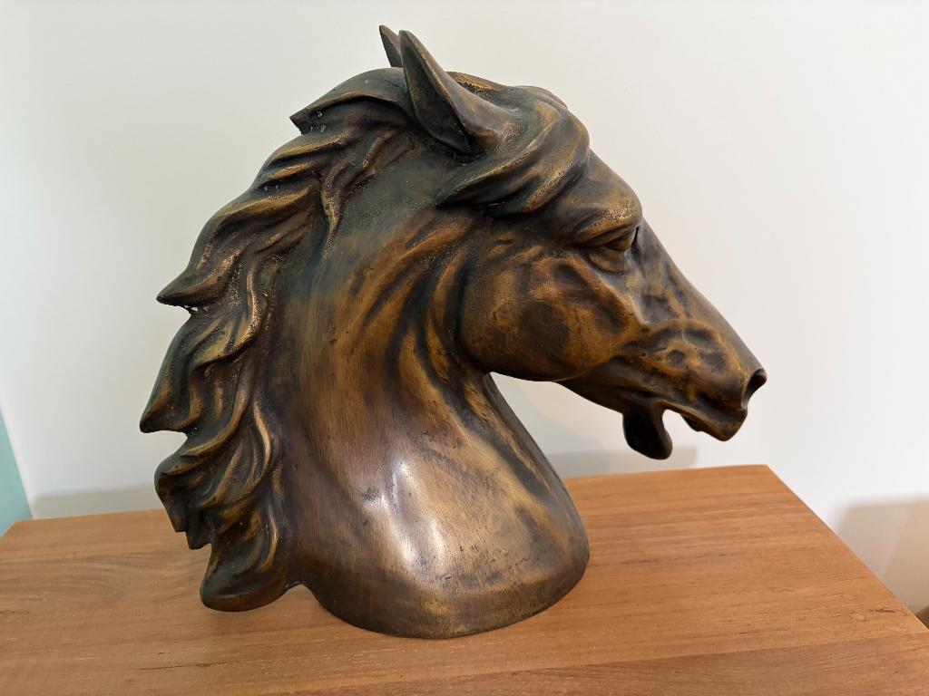 Bronzen paardenhoofd, Ophalen