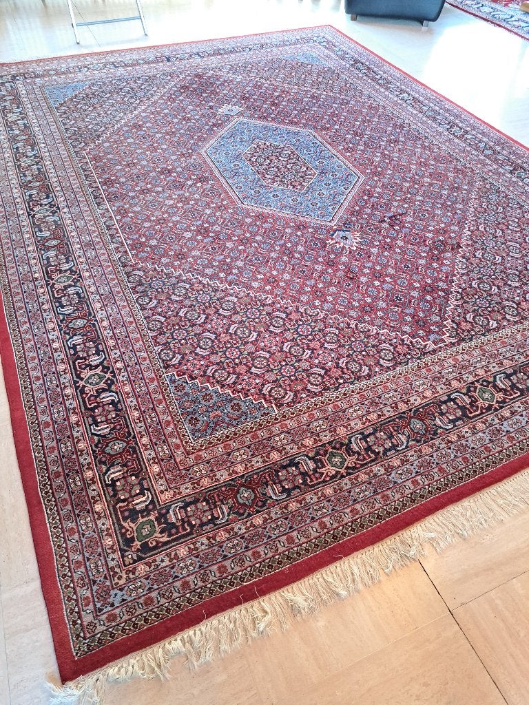 Grote handgeknoopte oosterse tapijt  -385cm x 285cm, Maison & Meubles, Rouge, 200 cm ou plus, 200 cm ou plus, Enlèvement