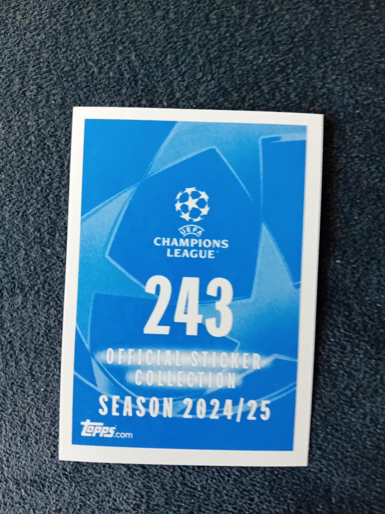 Sticker Topps 24/25 nr 243, Verzamelen, Stickers, Ophalen of Verzenden, Nieuw, Sport