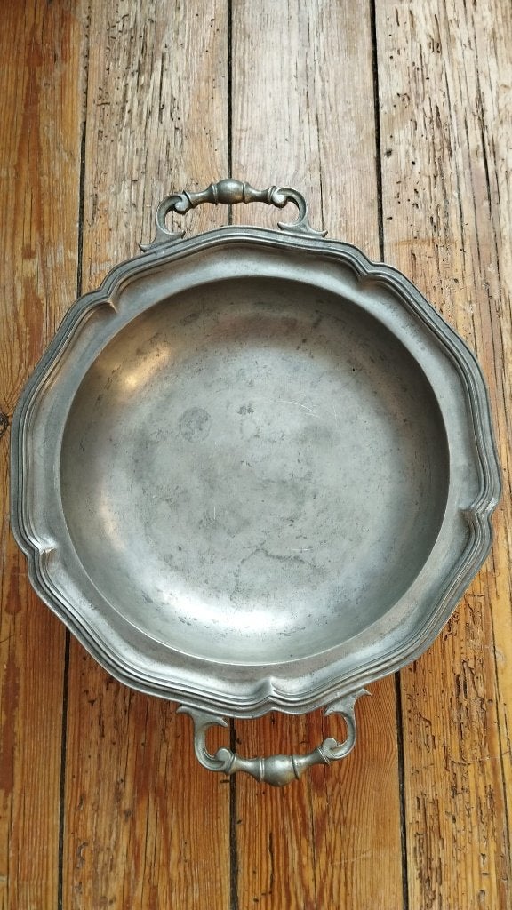 Ancien Plat en Étain, Antiquités & Art, Antiquités | Étain, Enlèvement ou Envoi
