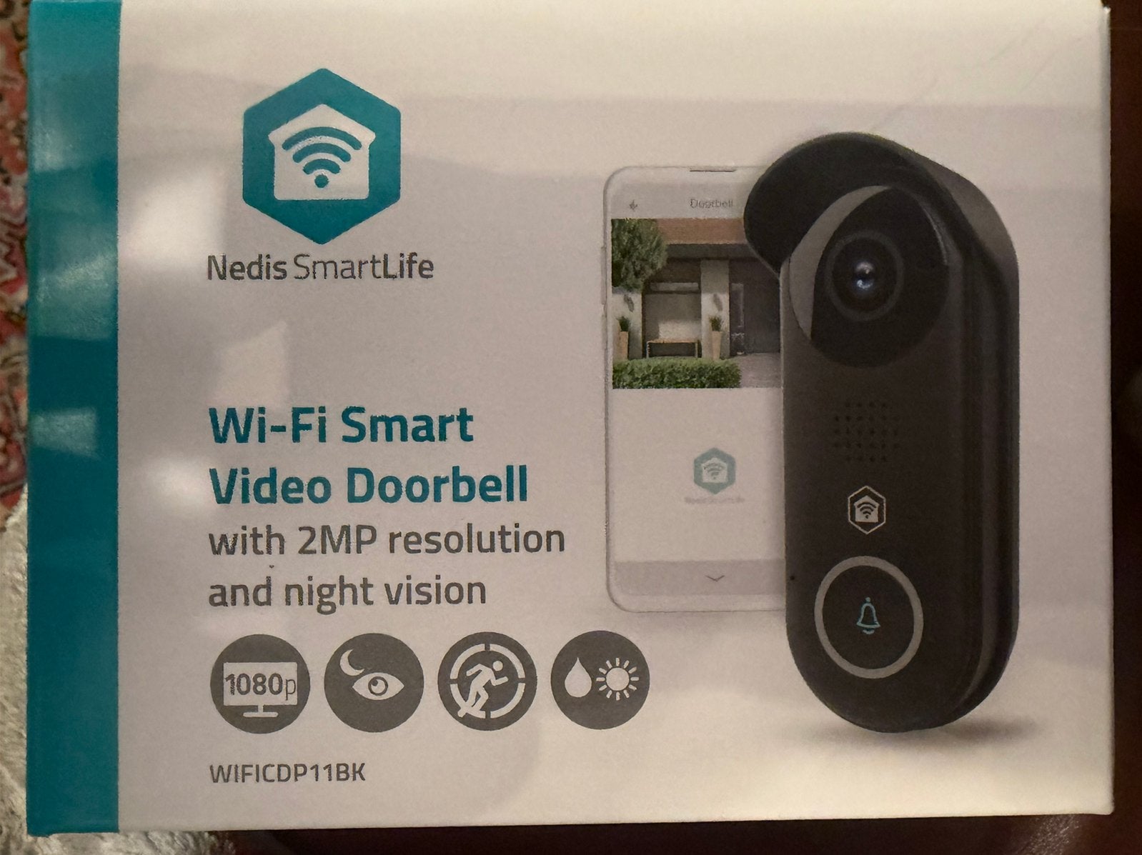 Nedis Smartlife wifi smart video deurbel met gong, Enlèvement ou Envoi, Compatible avec les smartphones, Neuf, Filaire