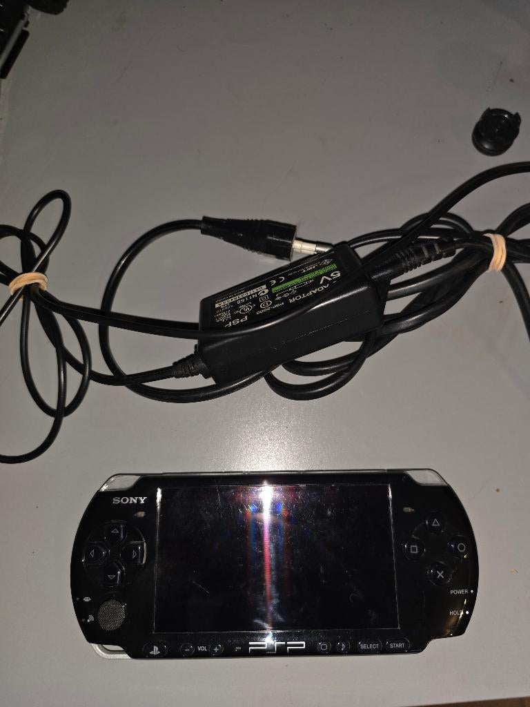 Psp met 3 spelletjes, Ophalen, Zwart, PSP, Gebruikt