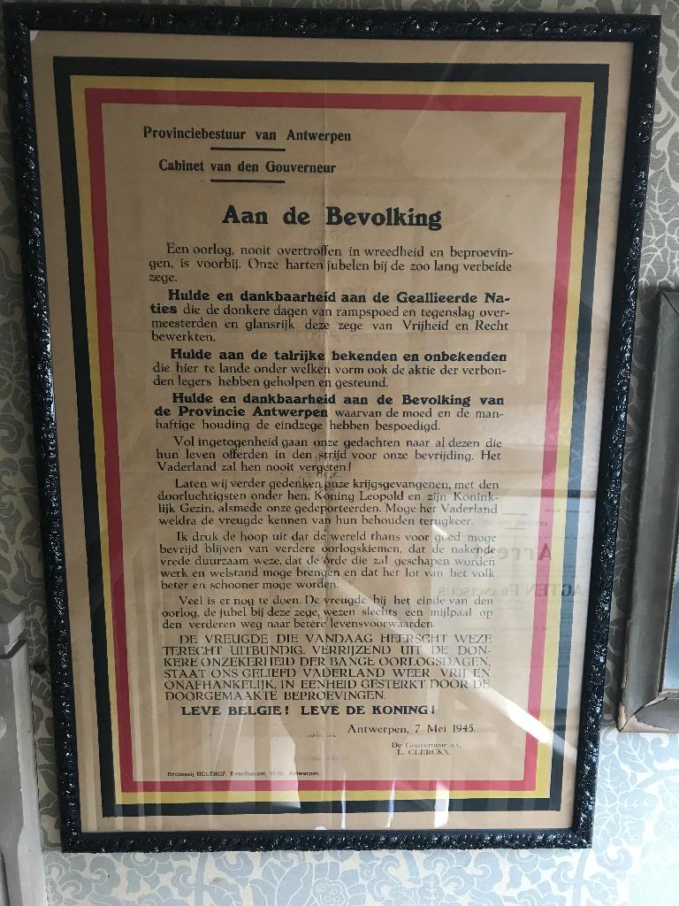 Belgische affiche 1945, Verzamelen, Militaria | Tweede Wereldoorlog, Ophalen of Verzenden