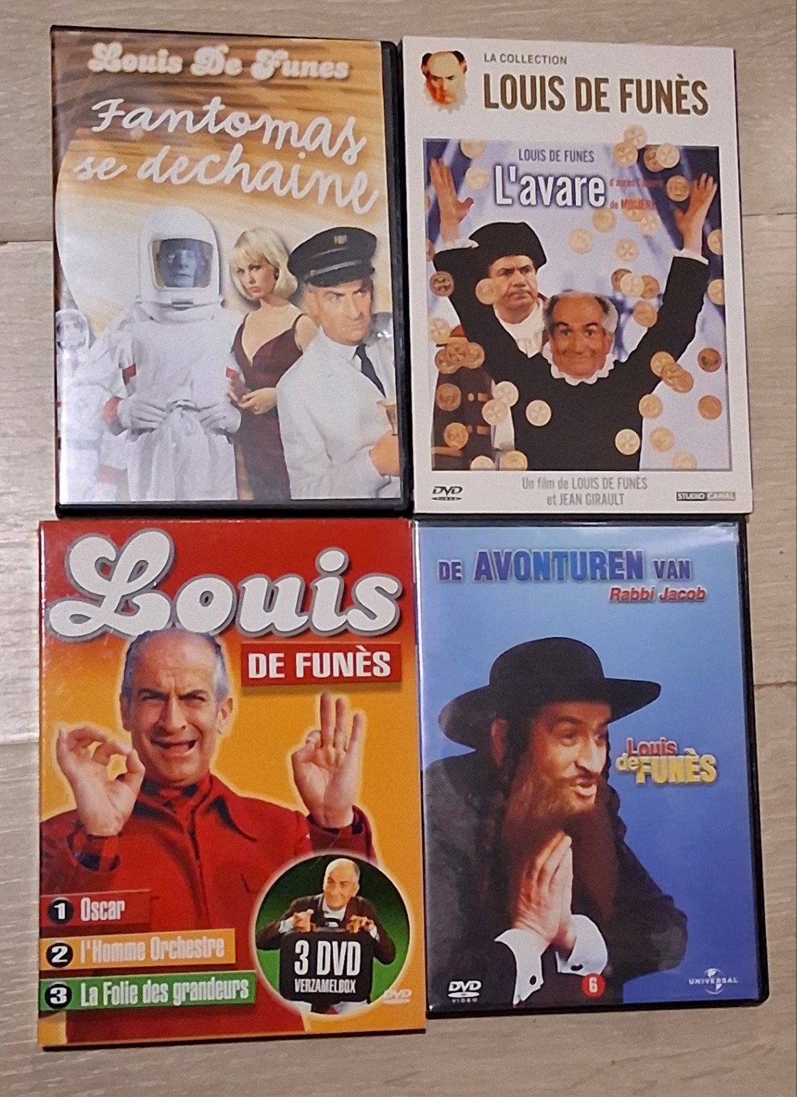 6 films van Louis de Funès op dvd, Cd's en Dvd's, 1960 tot 1980, Alle leeftijden, Ophalen of Verzenden, Zo goed als nieuw