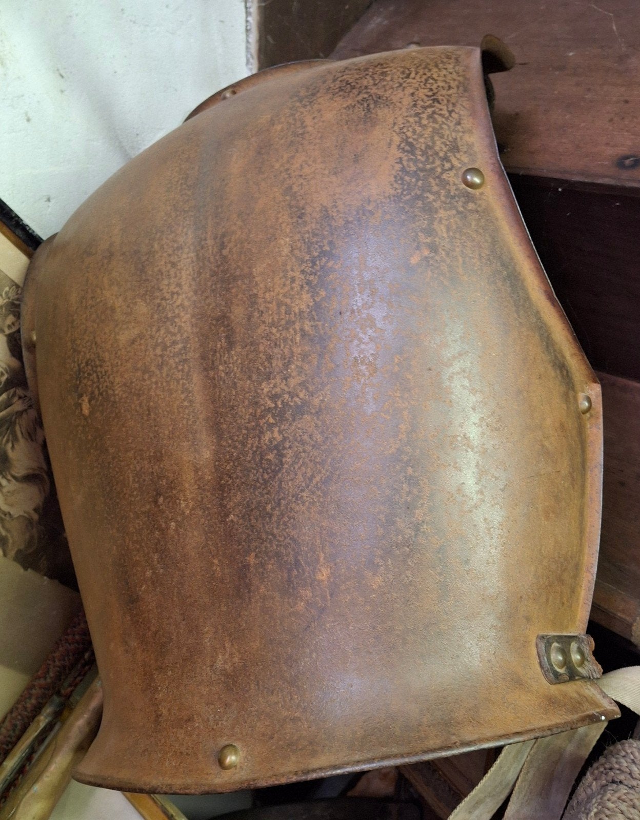 rugplaat harnas ( cuirassier ) periode napoleon, Antiek en Kunst, Curiosa en Brocante, Ophalen