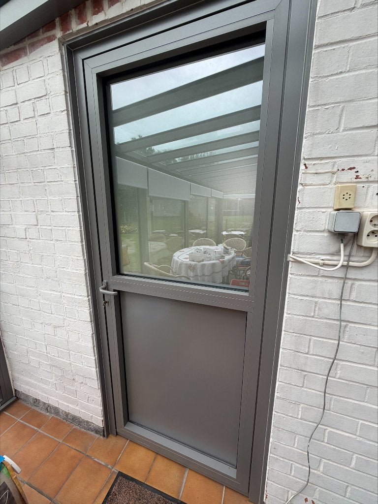 Porte extérieure en aluminium SAPA, Porte extérieure, Verre, Comme neuf, Enlèvement