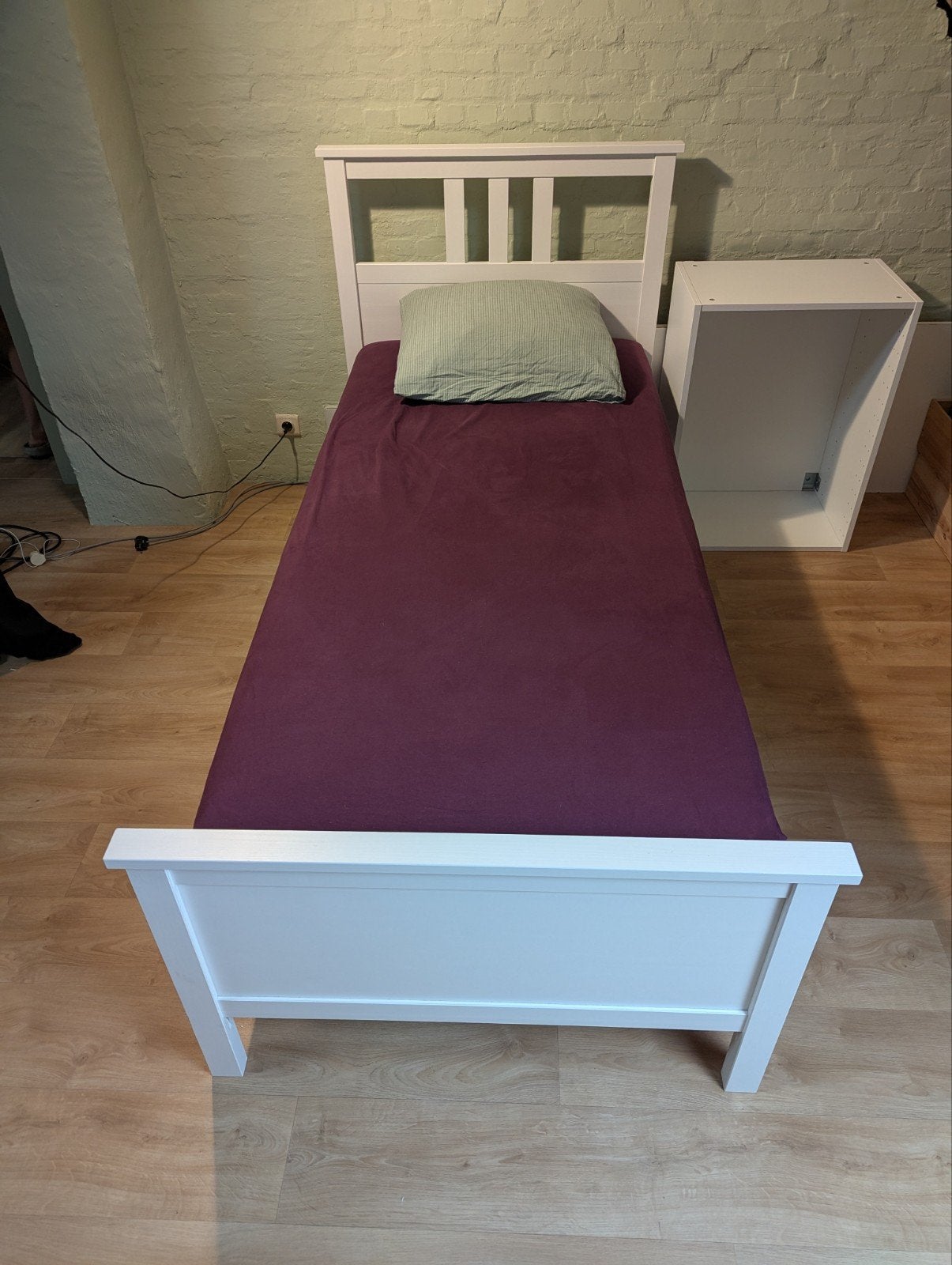 Bedframe + lattenbodem + matras, als nieuw!, 100 cm, 210 cm, Enlèvement, Réglable