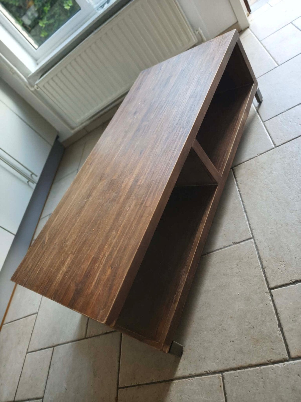 Henders & Hazel eettafel + salontafel – massief acaciahout, Ophalen, Overige materialen, Vierkant, Zo goed als nieuw