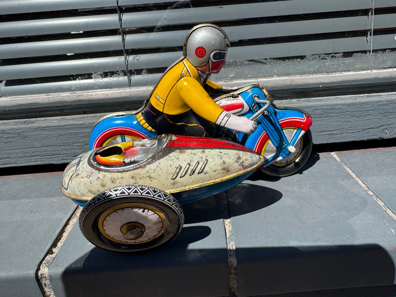Vintage Blikken speelgoed motor, Antiek en Kunst, Antiek | Speelgoed, Ophalen of Verzenden