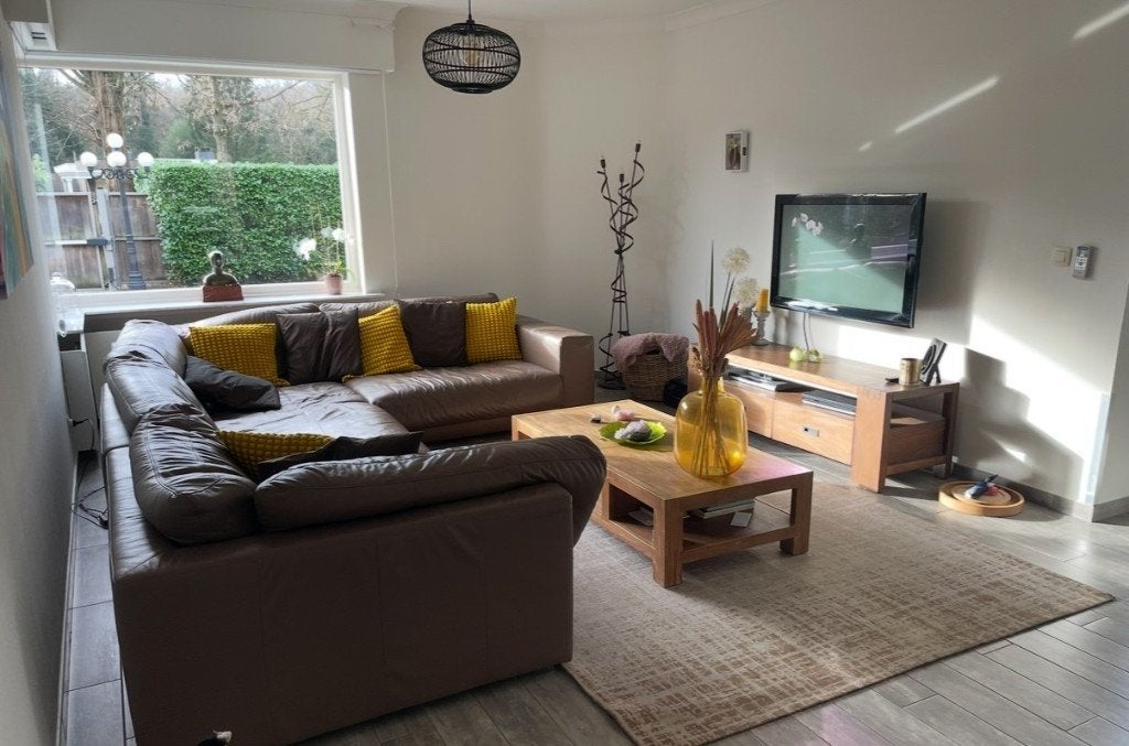 Hoeksalon, Huis en Inrichting, Ophalen, Gebruikt, Leer, Tijdloos