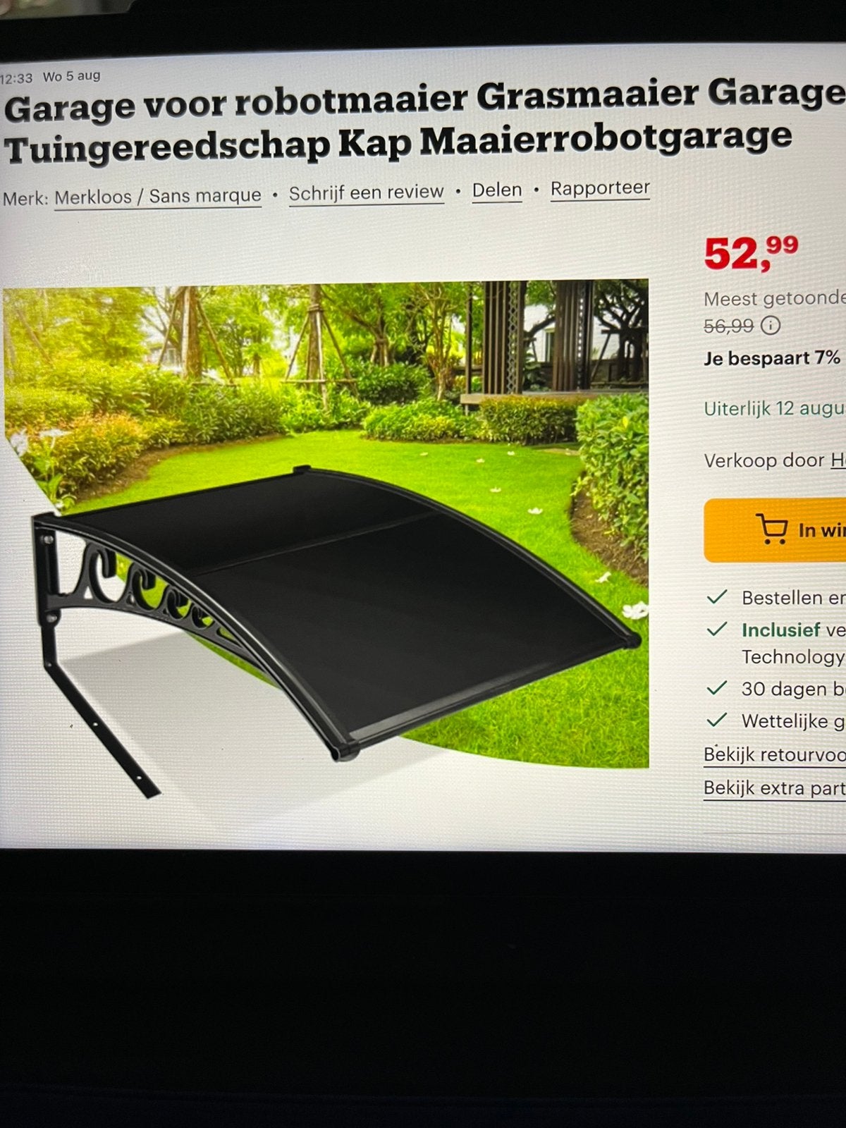 Garage voor robotmaaier, Tuin en Terras, Robotmaaiers, Ophalen, Nieuw