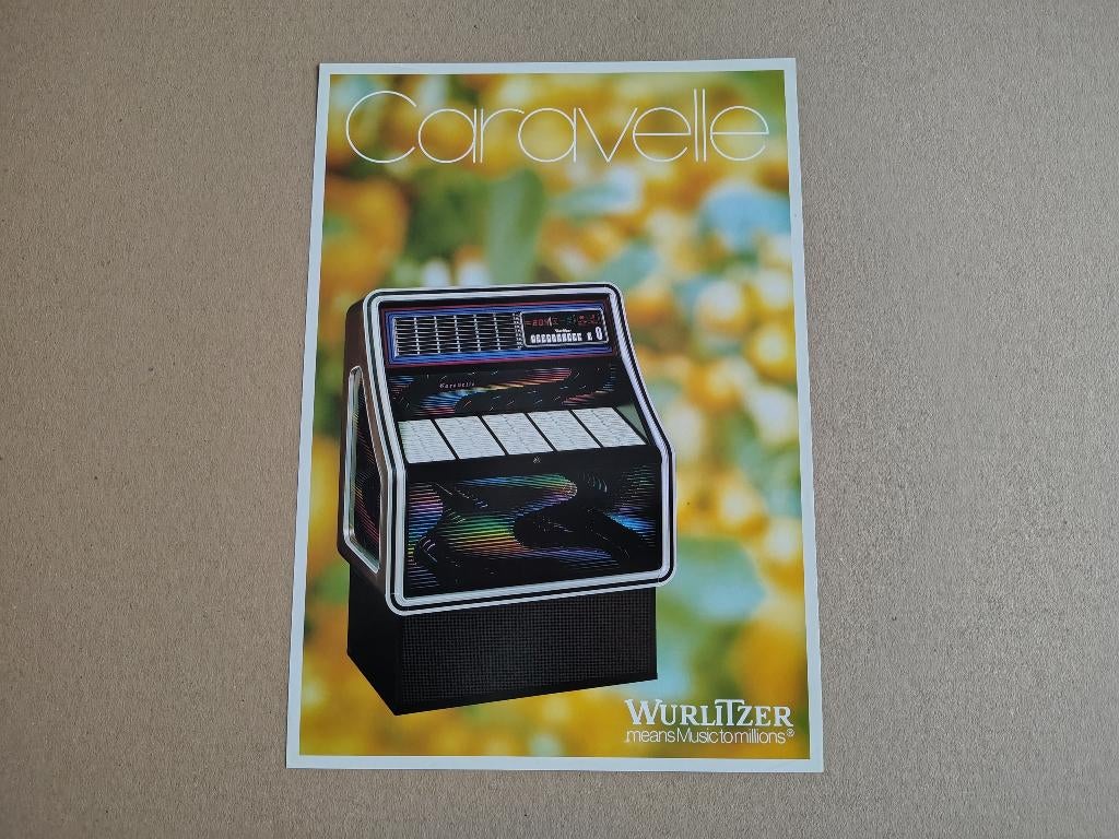 Flyer: Wurlitzer Caravelle (1984) jukebox, Collections, Machines | Jukebox, Wurlitzer, Envoi