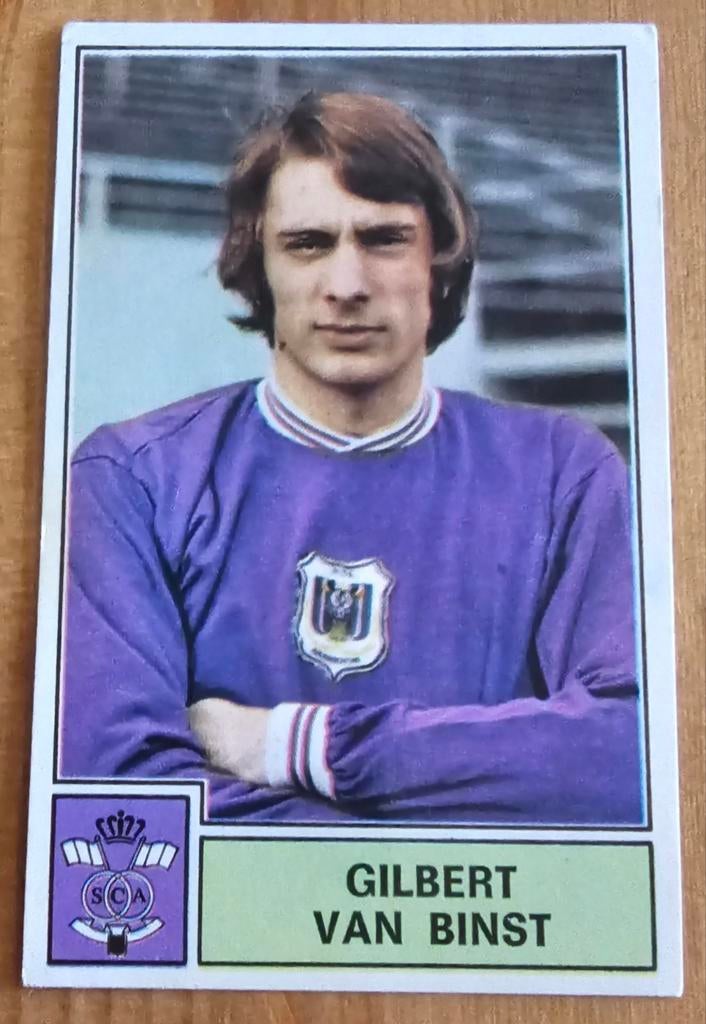 Panini Football 72-73 #13 Van Binst Anderlecht Voetbal, Ophalen of Verzenden, Zo goed als nieuw, Sticker