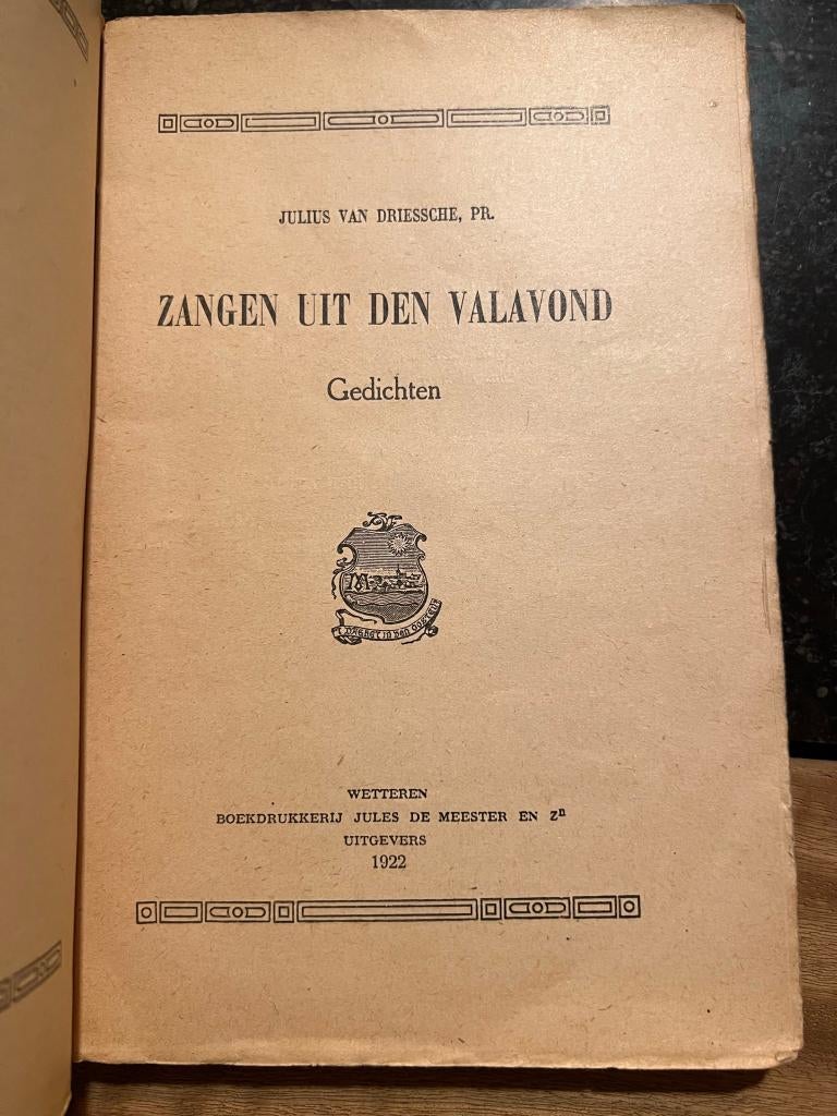 Zangen uit den valavond door J. Van Driessche, Pr., Antiek en Kunst, Ophalen of Verzenden, J. Van Driessche, PR