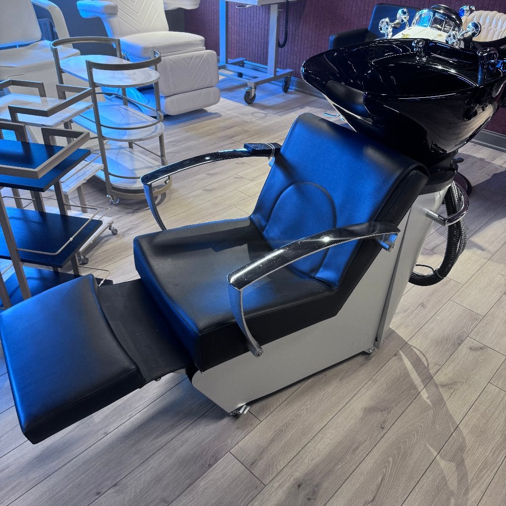 pietranera wasunit met voetsteun zwart electrisch kapsalon, Ophalen, Zwart, Overige materialen, Landelijk