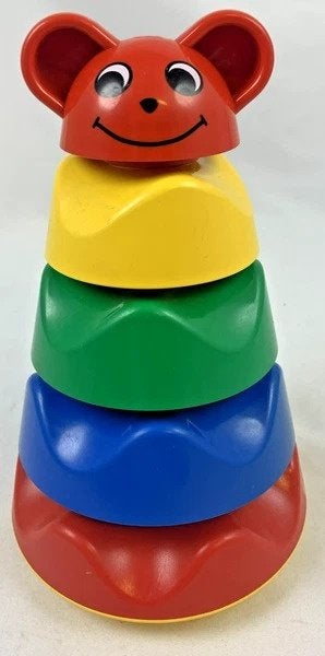 Tour empilable LEGO Primo Duplo avec tête de souris pour béb, Enfants & Bébés, Overige thema's, Ensemble complet, Comme neuf, Duplo