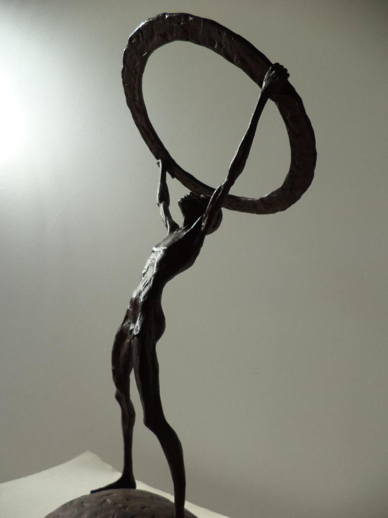 bronzen beeld Fred BELLEFROID 1987 gesigneerde brons & 23/40, Antiek en Kunst, Kunst | Beelden en Houtsnijwerken, Ophalen, Brons
