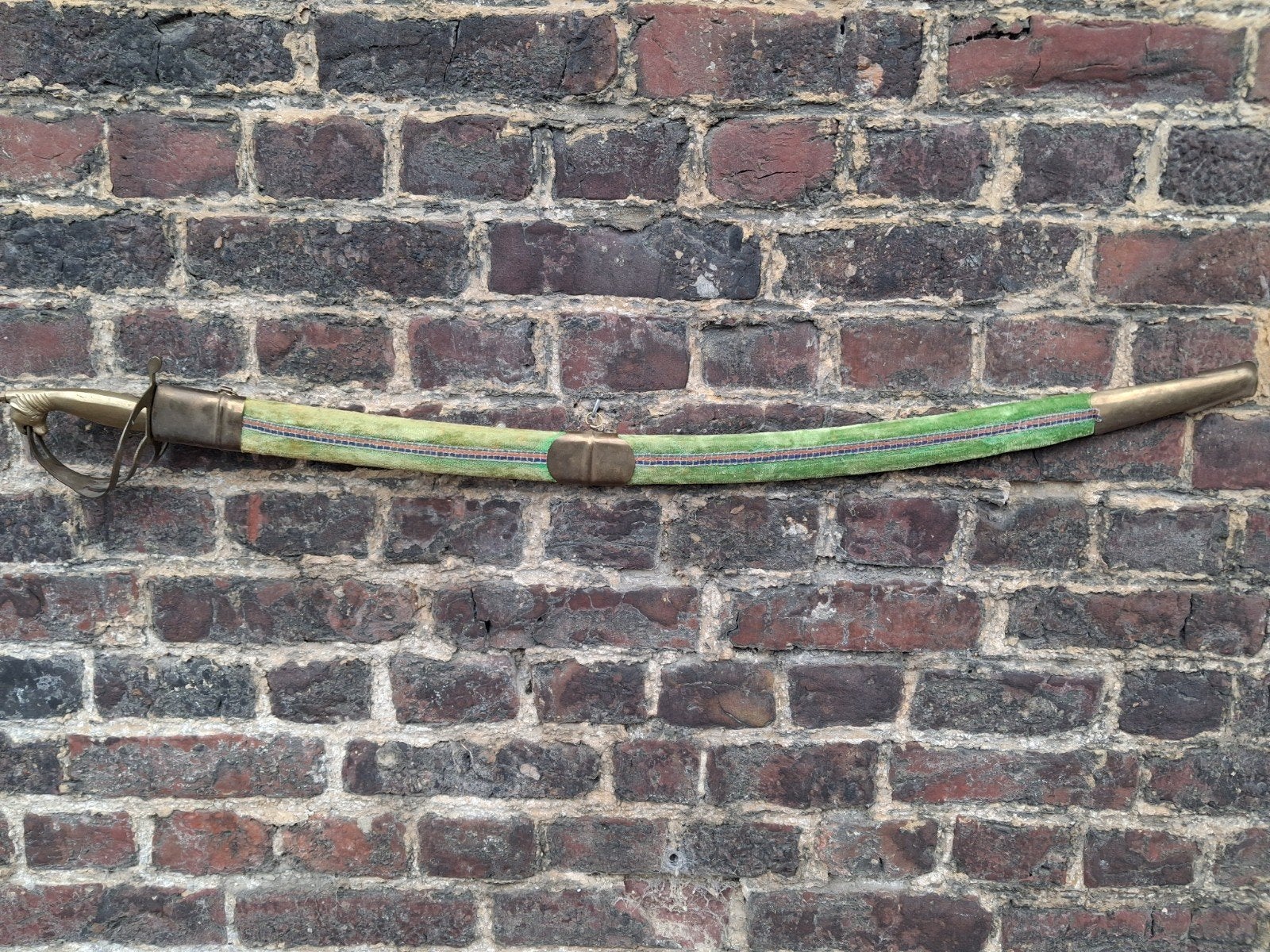 Sabre décoratif, sabre indien ou cimeterre décoratif, Vintage, Enlèvement, Vert
