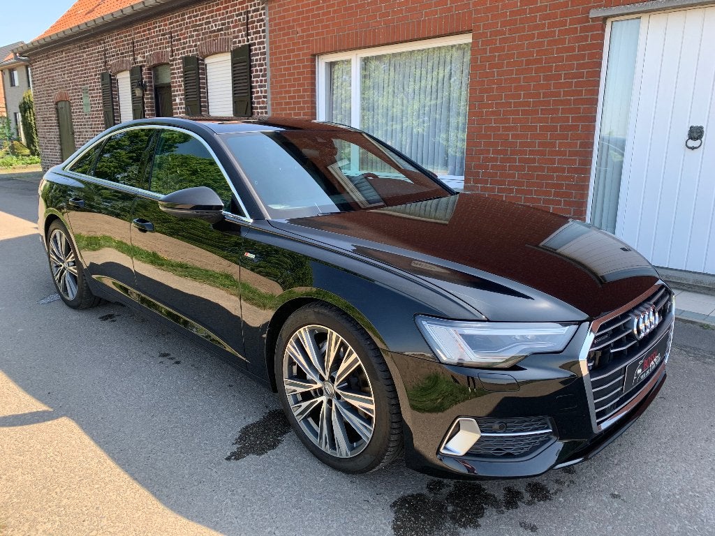 AUDI A6 SLINE HYBRIDE/QUATTRO/CAMERA/ADAPTIVECRUISE/TREKHAAK, Auto's, Automaat, Zwart, Zwart, Leder