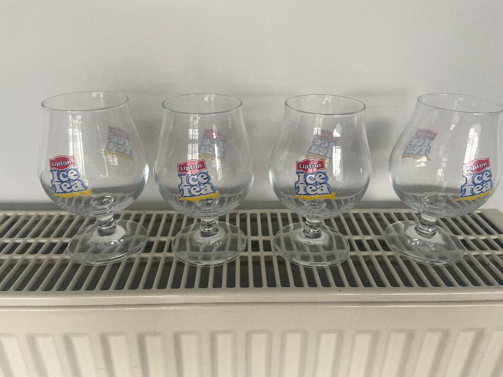 Lipton ice tea glazen, Verzamelen, Ophalen, Zo goed als nieuw, Frisdrankglas