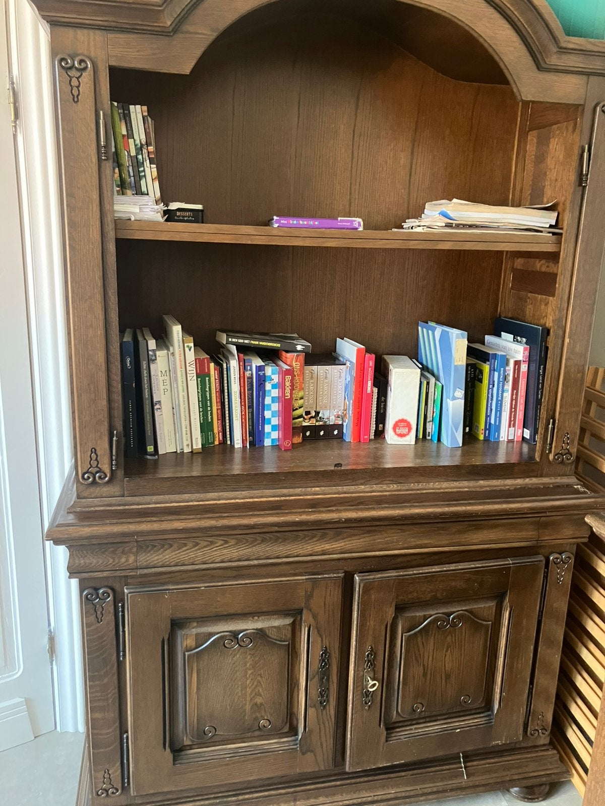 Coin repas en chêne avec table, buffet et buffet, Enlèvement, Utilisé, Chêne