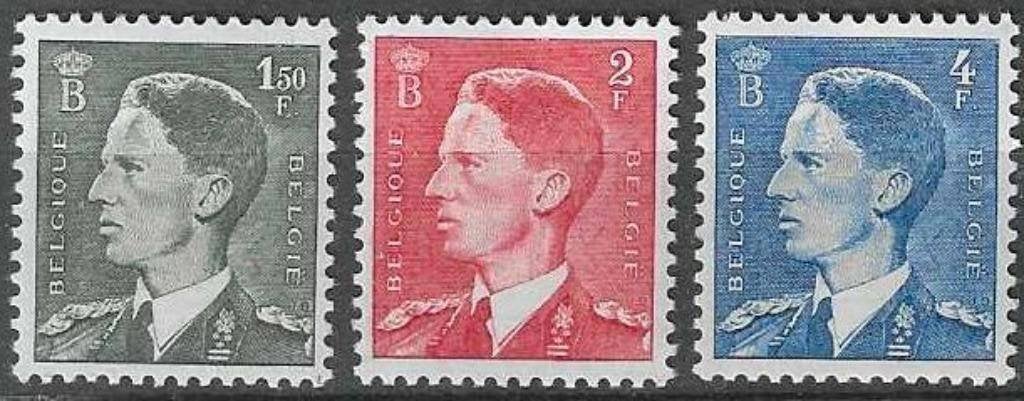 Belgie 1953 - Yvert/OBP 909-911 - Koning Boudewijn I (PF), Postzegels en Munten, Postzegels | Europa | België, Verzenden, Postfris