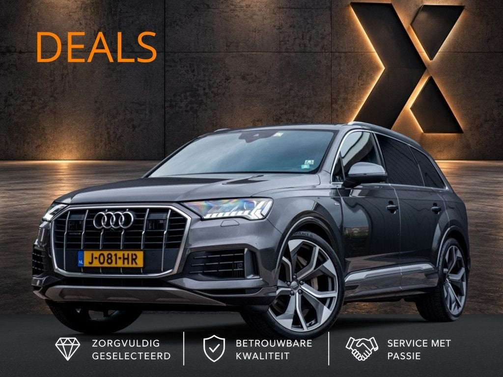 Audi Q7 55 TFSIe quattro Pro Line Plus S-Line | 23” RS Lm |, Auto's, Automaat, Zwart, Bedrijf, Q7