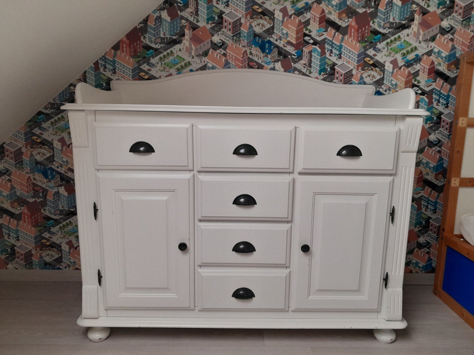 Commode, Ikea, wit, 90 à 105 cm, Espace pour les pieds, Enlèvement, Utilisé