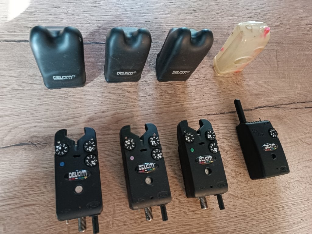 3x Delkim + Ontvanger, Watersport en Boten, Hengelsport | Karpervissen, Ophalen of Verzenden, Gebruikt, Complete set