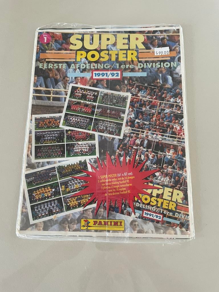 Panini - Super Poster 1991/92, Verzamelen, Ophalen of Verzenden, Zo goed als nieuw