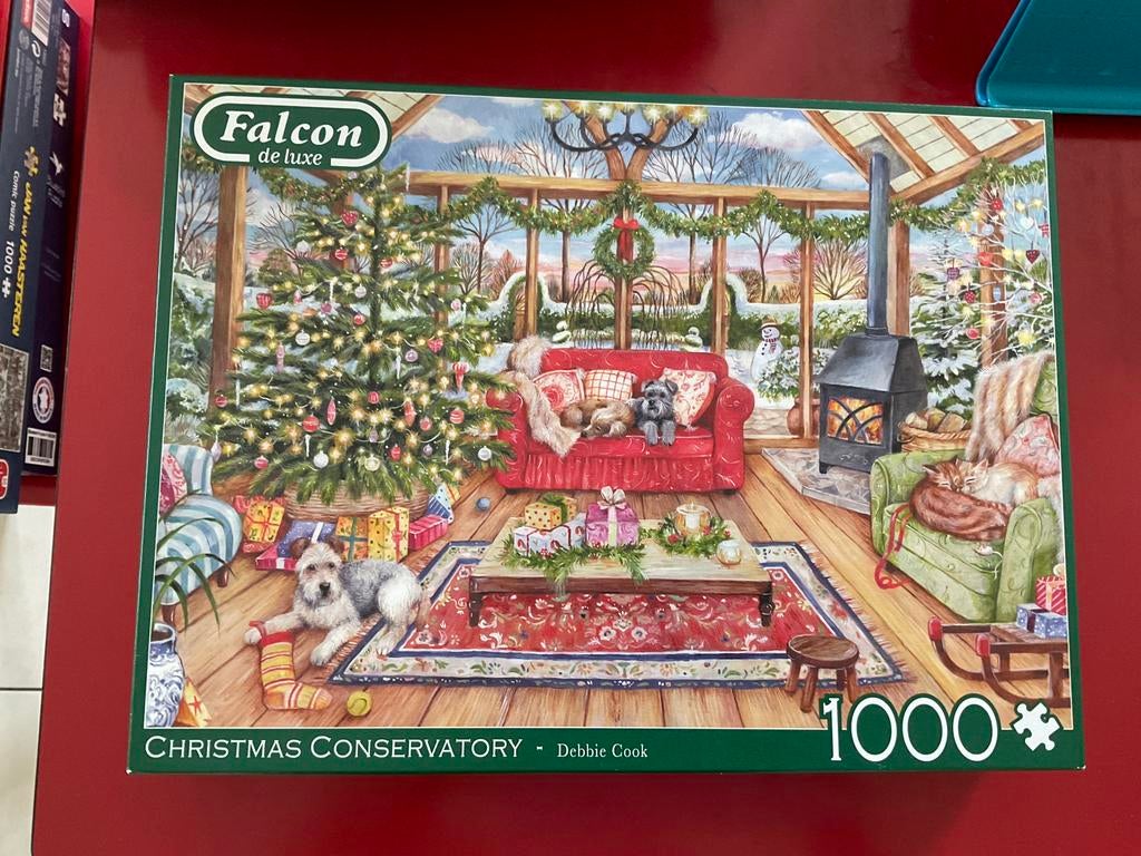 Falcon puzzel.   Christmas conservatory.   1000 stukjes, Hobby en Vrije tijd, Ophalen of Verzenden, Zo goed als nieuw