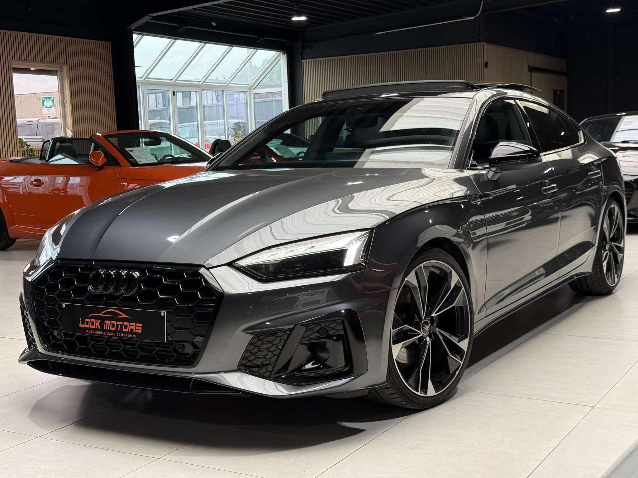 Audi A5 2.0 TFSI S line S tronic 150cv SportBack Pack SHADOW, Auto's, Gebruikt, 4 cilinders, 1984 cc, https://public.car-pass.be/vhr/a7a07a98-0ee9-49a7-9819-1686eb1f5cd8