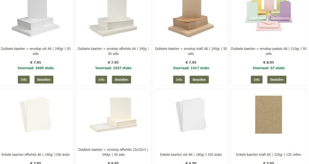Blanco basis kaarten & Cardstock enveloppen, Hobby en Vrije tijd, Verzenden, Nieuw, Overige thema's