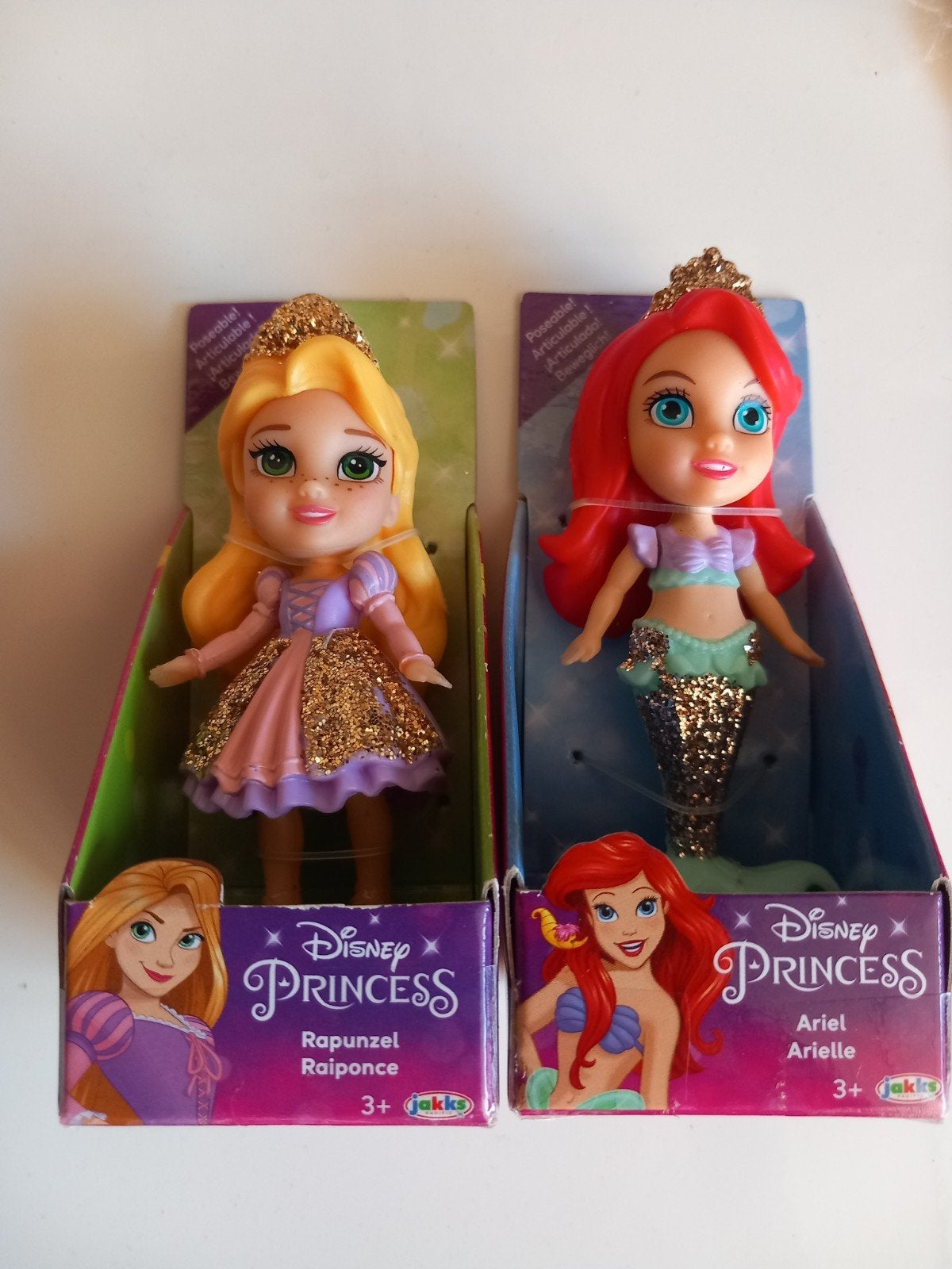 2x disney figuren Rapunzel Ariel speelgoed, Ophalen of Verzenden, Nieuw, Beeldje of Figuurtje