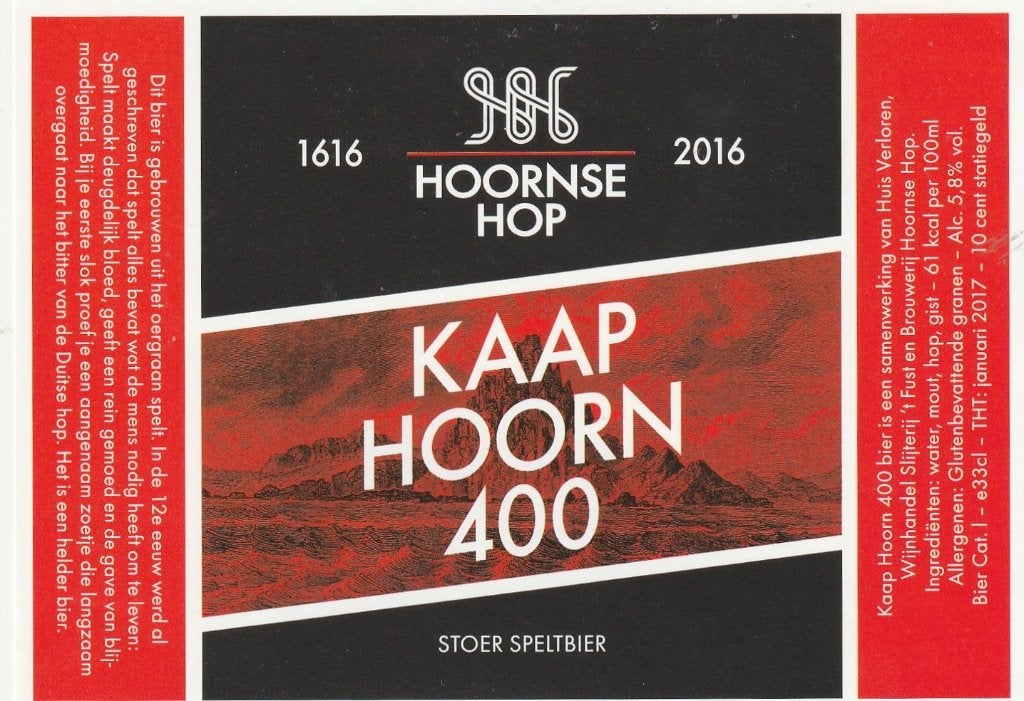 bieretiket Nederland Hoornse Hop : Kaap Hoorn 400, Verzamelen, Verzenden, Nieuw, Overige typen, Overige merken