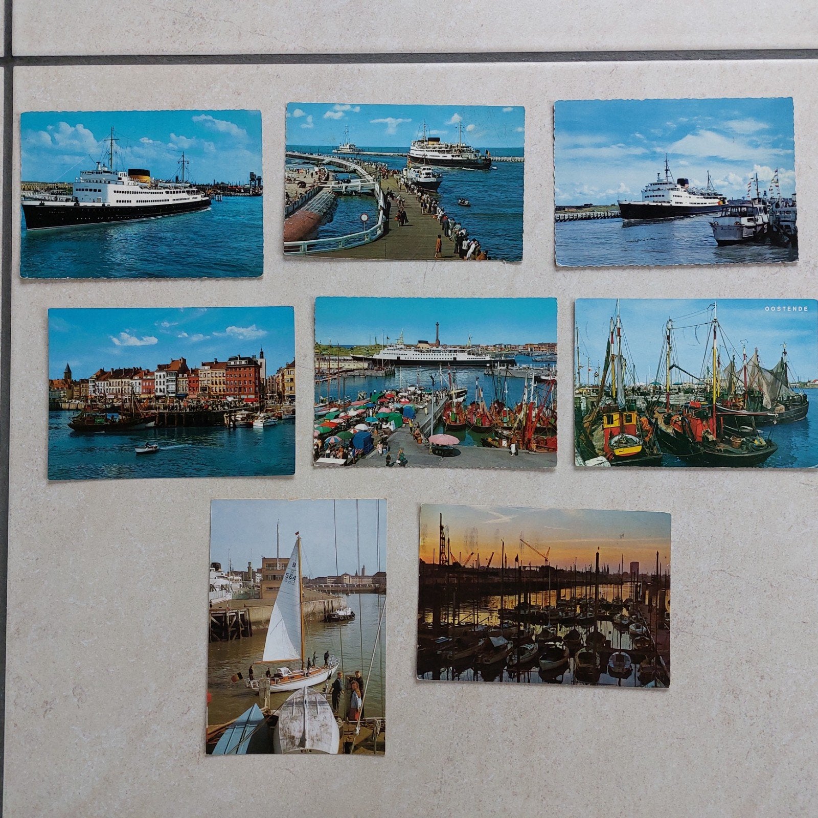 8 postkaarten van Oostende, Verzamelen, Ophalen of Verzenden