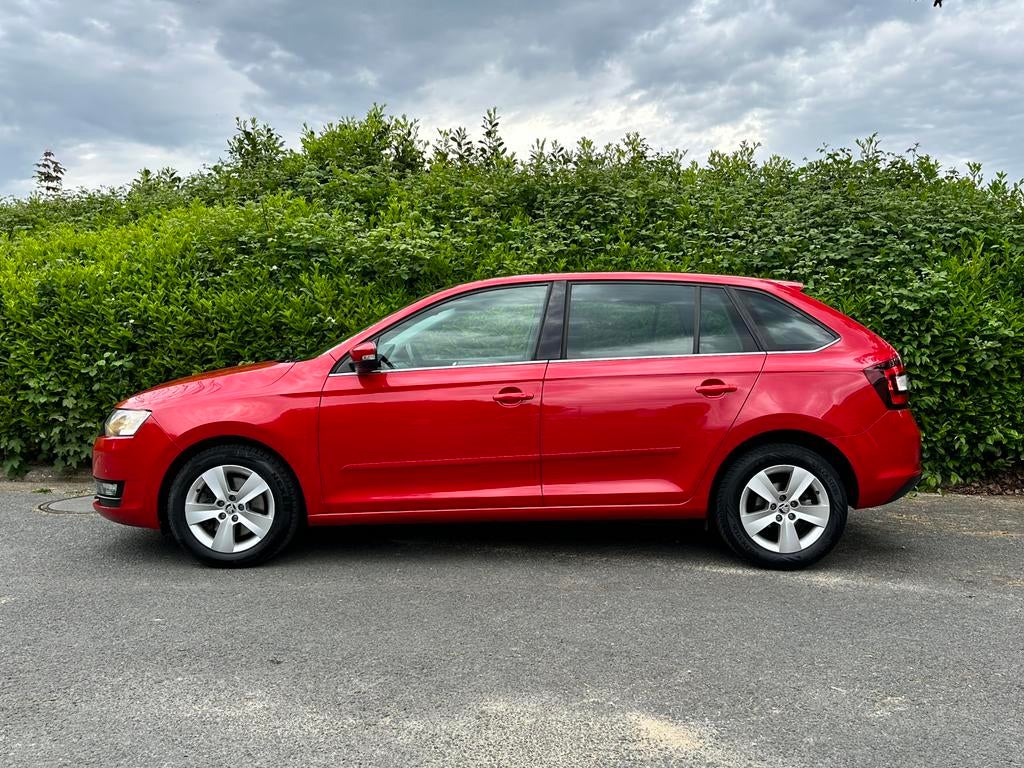 Skoda Rapid Automatique 1.0 Essence 2018 €6d 127.000km GPS, Autos, Rouge, Achat, Euro 6, Entreprise