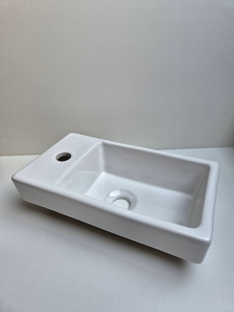 40 x Nieuwe Keramische porseleinen wasbak / lavabo – wit !, Bricolage & Construction, Enlèvement, Neuf, Lavabo