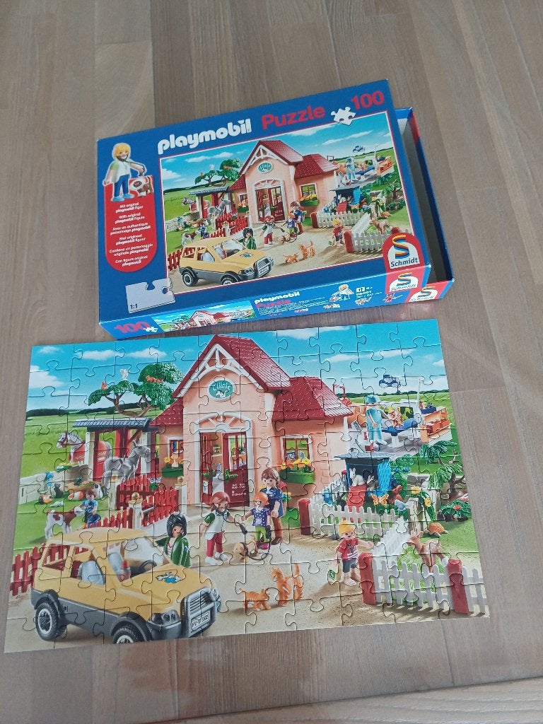 Playmobil puzzel Dierenarts 100 stukjes, Kinderen en Baby's, Ophalen, Wild life, Complete set, Overige typen