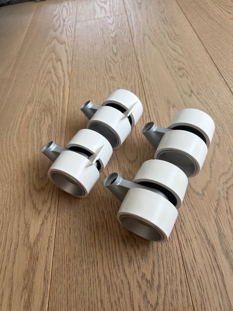 Set van 4 wielen voor Hülsta Formula 60 meubels - Wit, Huis en Inrichting, Kasten |Televisiemeubels, Nieuw, Minder dan 100 cm