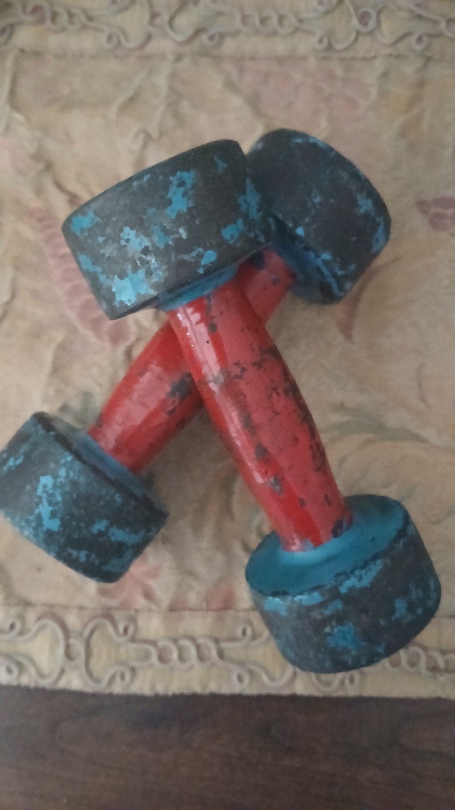 vintage halters 3 kg stuk in originele patina, Sport en Fitness, Ophalen of Verzenden