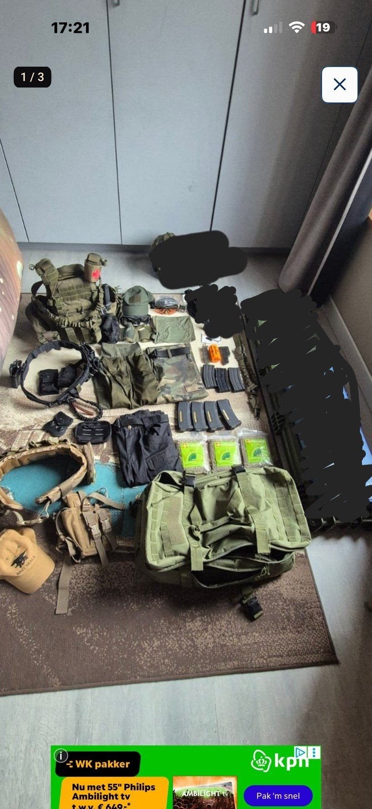 Airsoft gear, Enlèvement, Utilisé