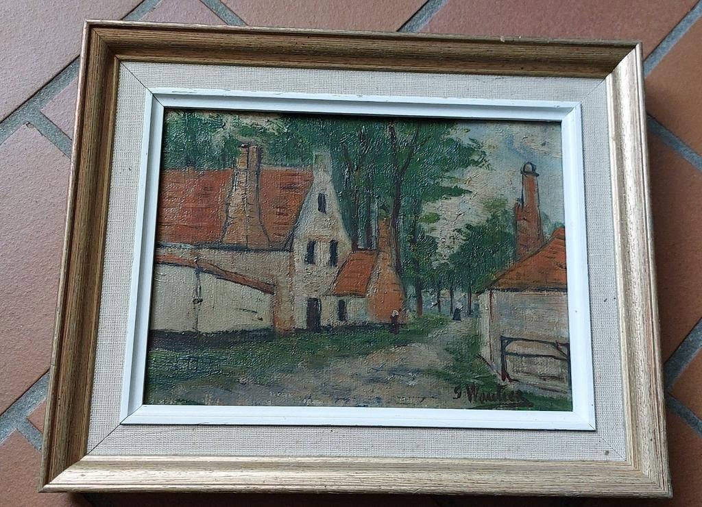 Tableau bourg Wautier, Antiquités & Art, Art | Peinture | Classique, Enlèvement