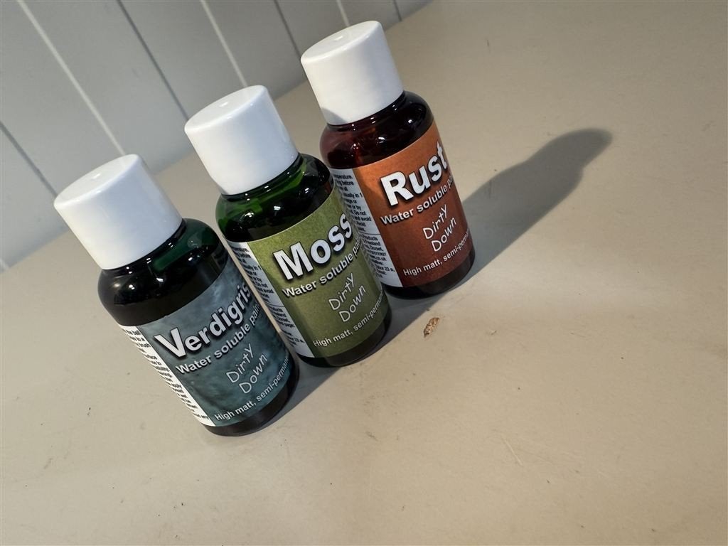 Dirty Down Water Paint Set - Roest, Mos, Verwering - 3x 25ml, Ophalen of Verzenden, Nieuw